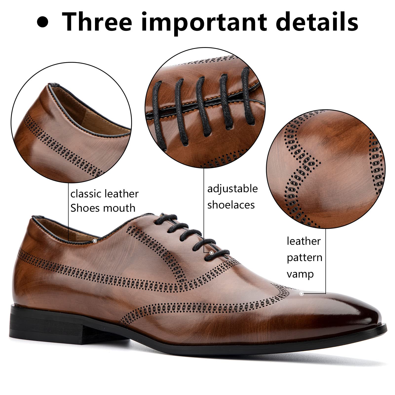 MEIJIANA Oxford Business Lederschuhe für Herren, Schnürschuhe, formelle Schuhe, Oxfords