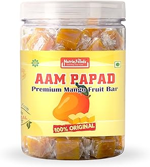 Aam Papad | 100% Natural Fruit Candy | Premium Mango Fruit Bar, Mango Toffee Candy (400g)