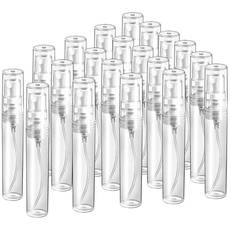Teenitor Frascos Mini Spray Recarregáveis para Perfume 5 mL, Pacote com 20