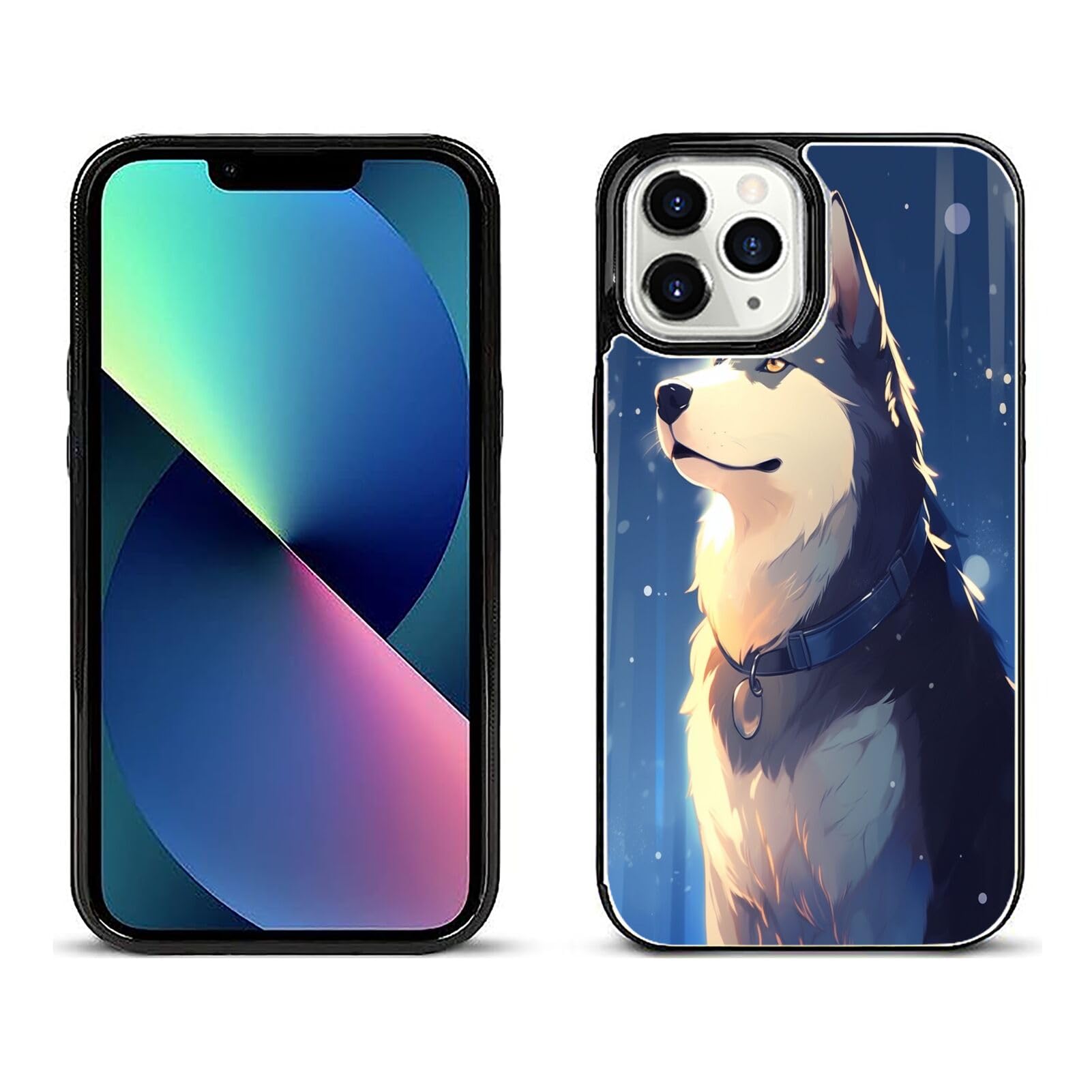 DAFEI Stylish Wallet Case for iPhone 11 Pro Max with Siberian Husky Dog-aa7 Design - Premium Protection and Functionality Sleek Design Kickstand Feature