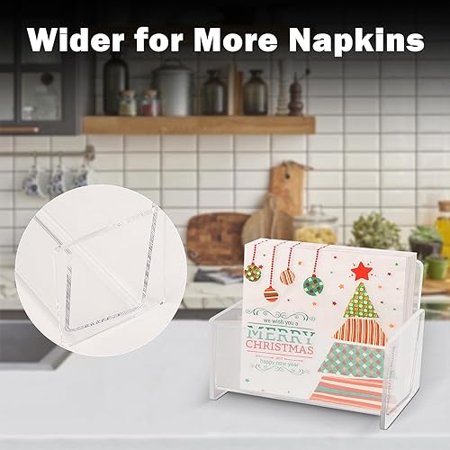 Miniatura 4 de Servilletero acrílico para mesa, dispensador de servilletas actualizado, servilleta para toalla de papel vertical, ideal para accesorios de