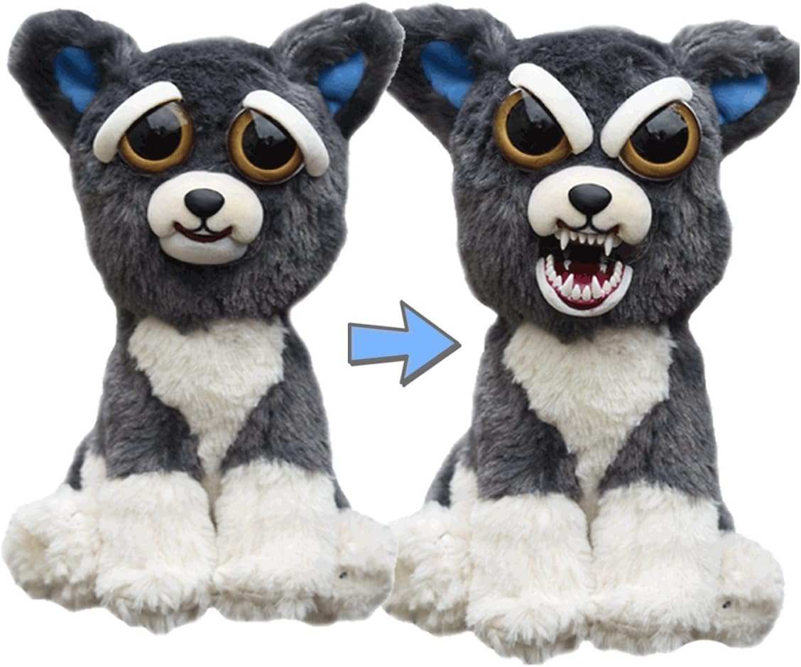 Sammy Suckerpunch Adorable 8.5" Plush Stuffed Dog That Turns Feisty With A Squeeze