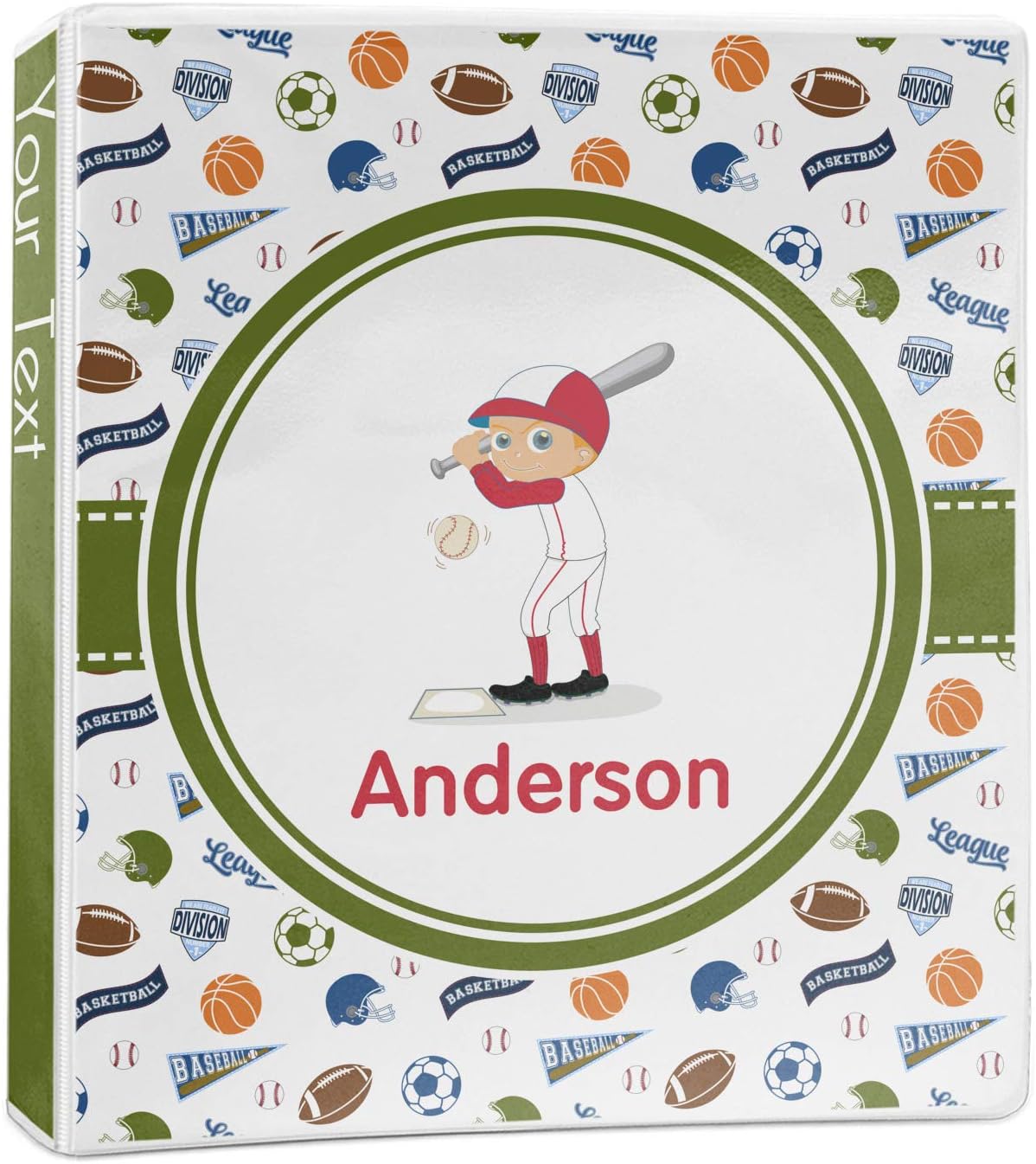 Personalized Sports 3-Ring Binder - 2 inch