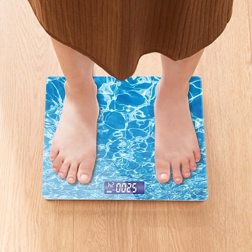 Miniatura 2 de Báscula digital de baño para peso corporal, 400 libras, báscula digital personalizada con pantalla retroiluminada, fácil lectura (batería no