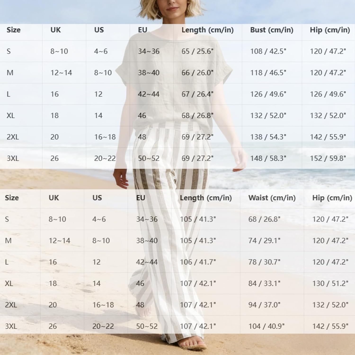 Summer Cozy Loose-fit Striped Cotton-linen Two-piece Set, Elegant Minimalist T-shirt And Striped Wide-leg Pants