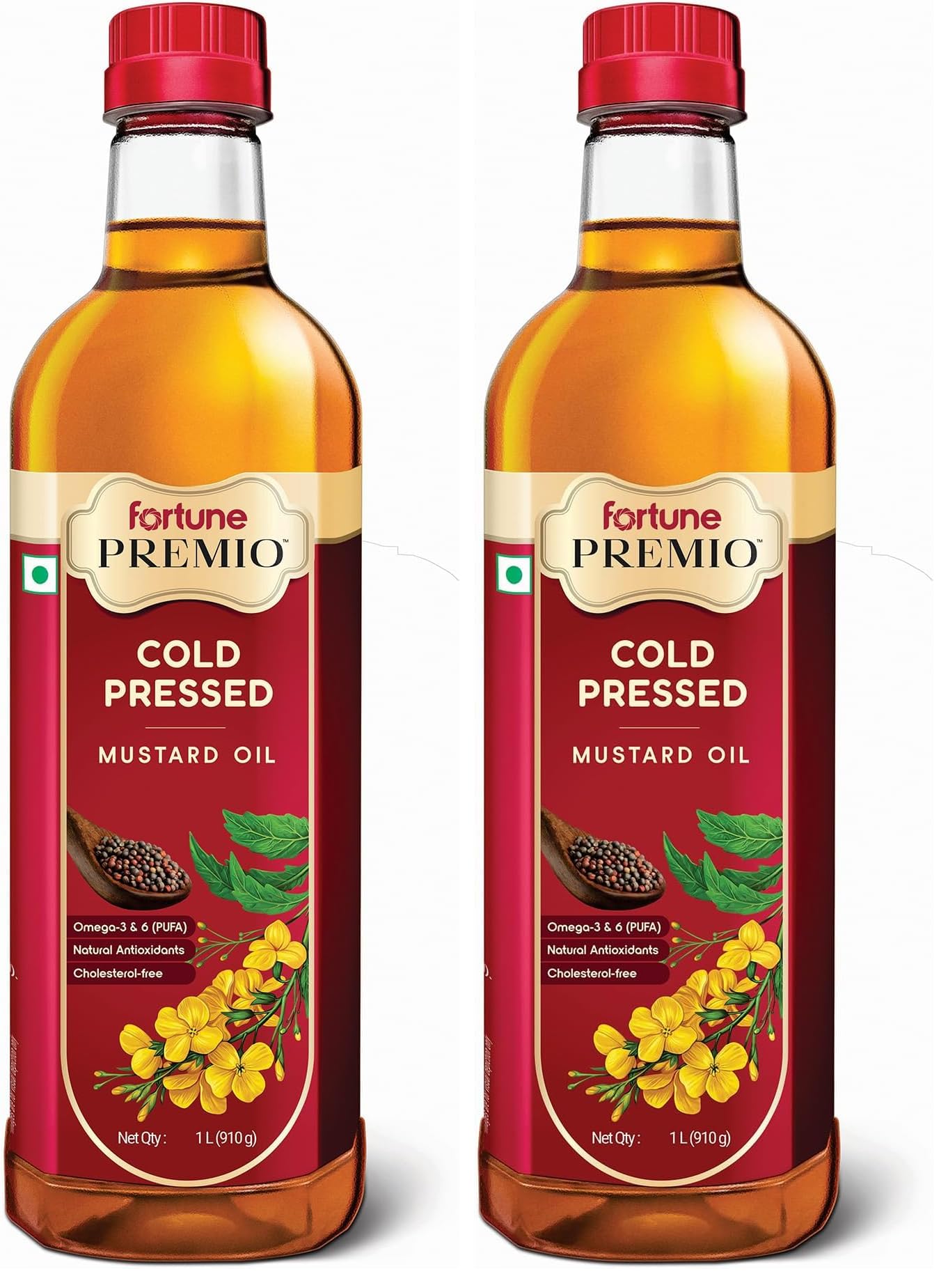Fortune Premio Cold Pressed Mustard Oil 1L Bottle