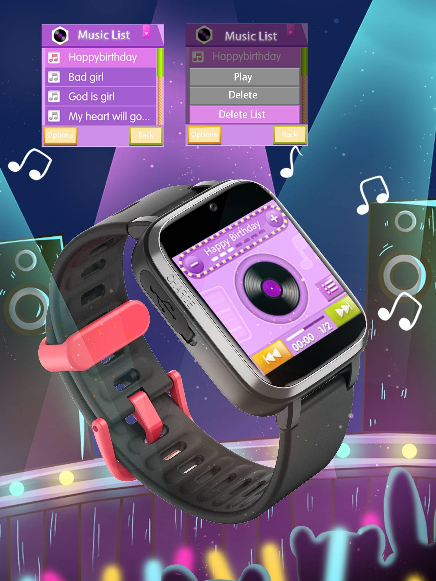 Orologio Intelligente Bambini con Lettore Musicale MP3 - Ragazzi