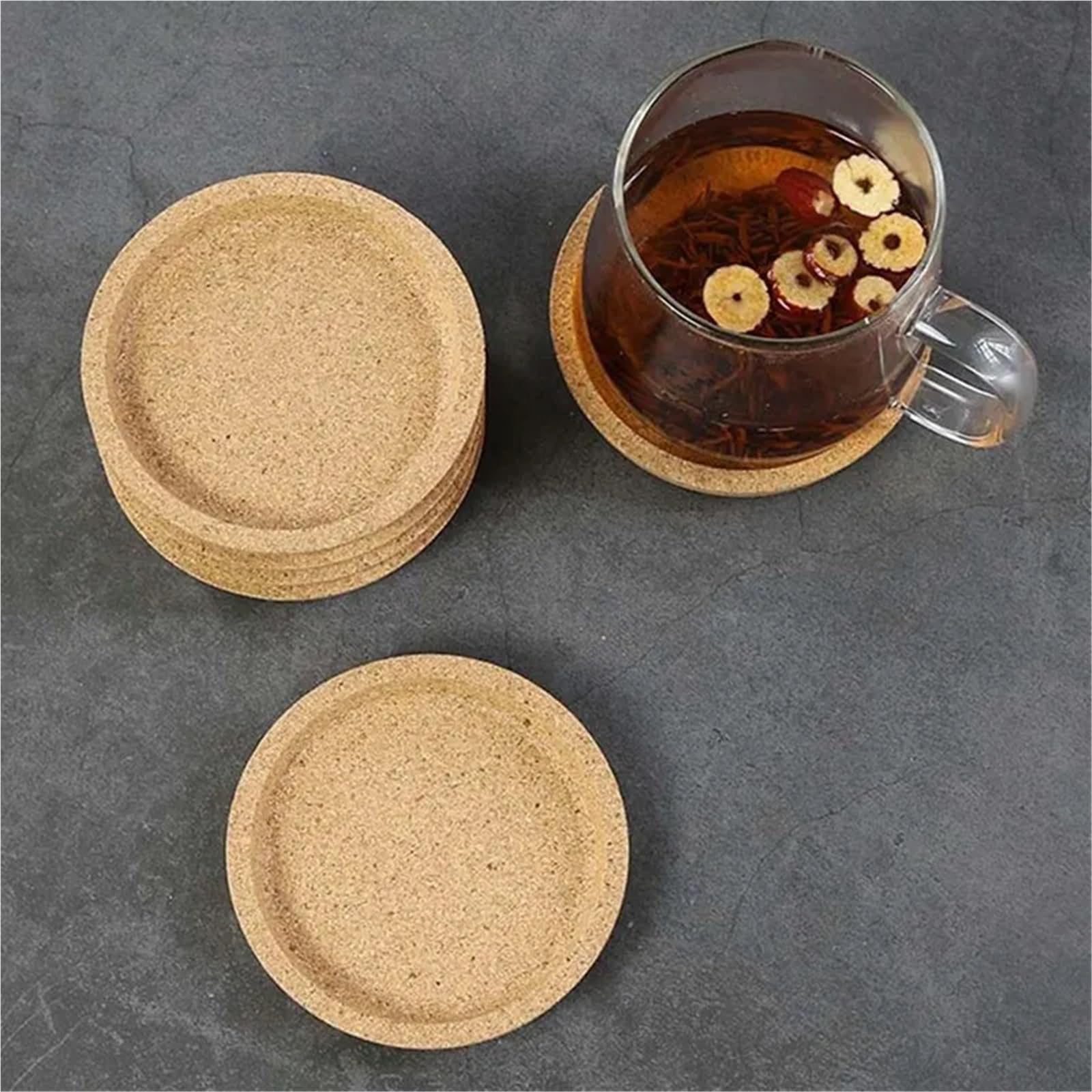 Posavasos, 16 Piezas de Corcho 4 Pulgadas: Redondo, Absorbente y Resistente al Calor for Oficina