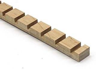 1/2" x 3/4" Maple, Hardwood, Dentil Molding, Decorative Trim (1, 2" - 4" Sample)