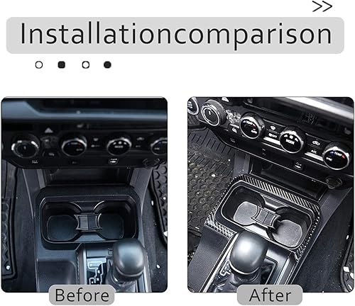 Miniatura 3 de Para Tacoma 2015 2016 2017 2018 2019 2020 2021 2022 2023 de fibra de carbono suave para interior del automóvil, caja de almacenamiento, marco de