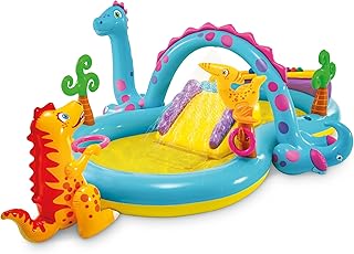 Intex 57135EP - Aufblasbares Wasserspielcenter Dinoland, 131 x 90 x 44 Zoll