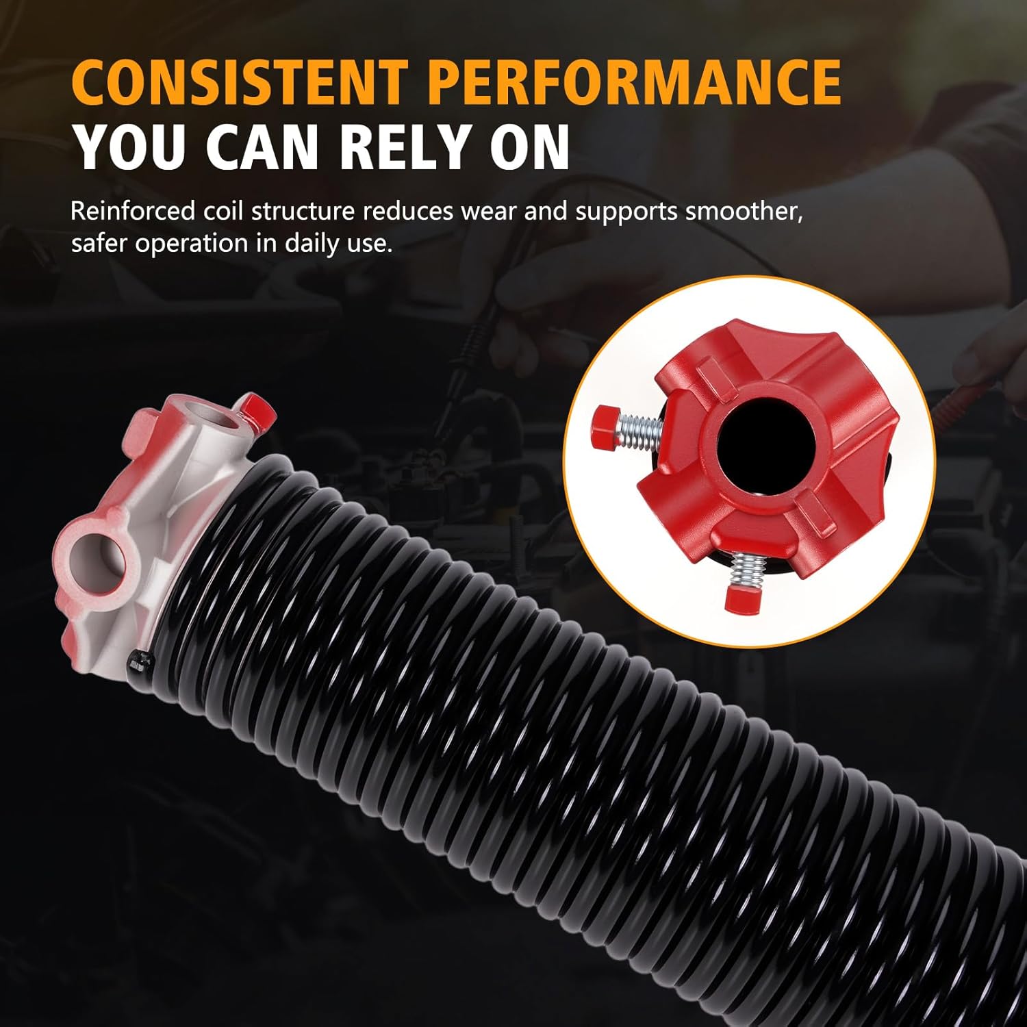 TSAP780 Ramp Door Spring Kit for 7' Wide Cargo Trailer - 80 lb Torsion Spring Repair Assembly with Cables and Drums - Replacement Rear Ramp Door Assist System for Cargo Enclosed Trailers - Image 3