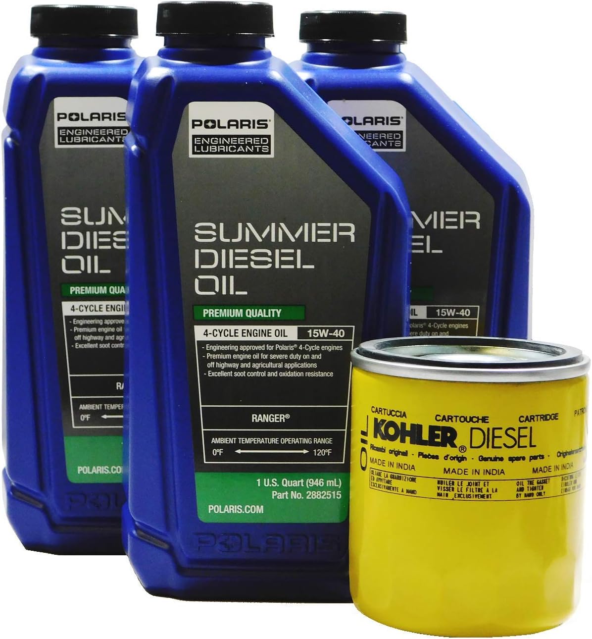 Polaris Ranger Crew Diesel OEM 15W-40 Summer Diesel Oil Change POL16