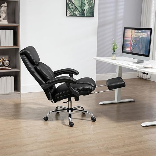 Miniatura 6 de Silla de oficina de masaje silla de oficina reclinable con reposapiés silla ergonómica para computadora con soporte lumbar silla de oficina de