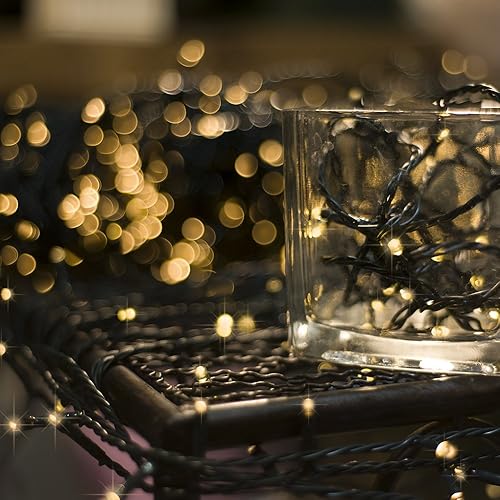 Miniatura 6 de 500 luces LED de 172 pies de cable verde para árbol de hadas parpadeantes, 8 modos para fiesta de Navidad, jardín, boda, decoración del hogar