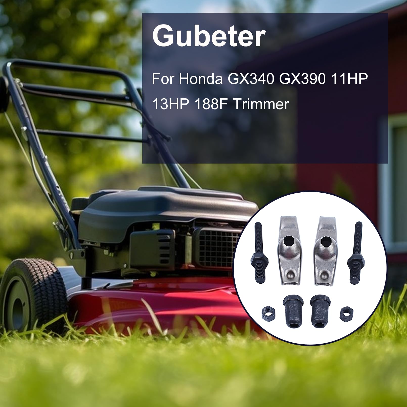 Kit de Culbuteur pour Honda GX340 GX390 11HP 13HP 188F Moteur à essence, Tige de poussée et plaque de poussée, Moteur Générateur Pompe à eau