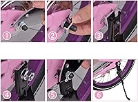 Vista 5 de SEISSO Soporte de bicicleta para bicicleta para niños, 12, 14, 16, 18 pulgadas, aleación de aluminio, soporte de bicicleta lateral trasero plegable