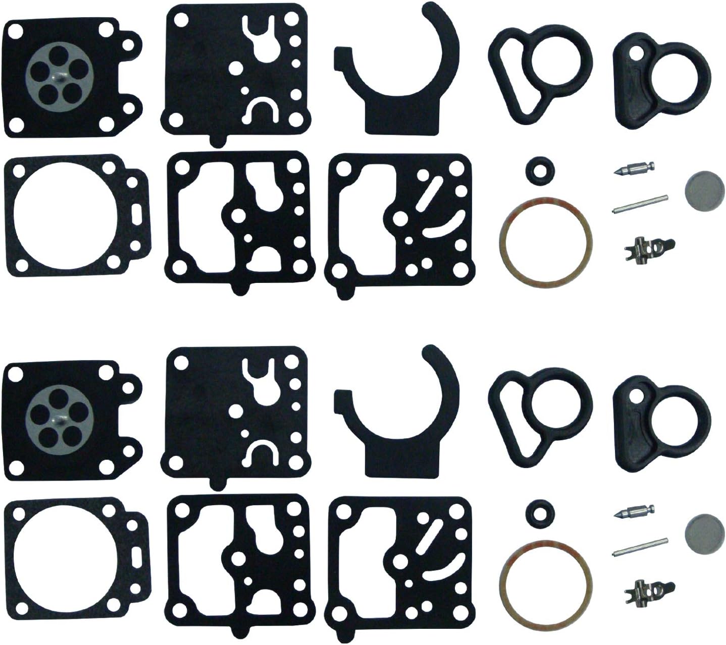 C·T·SCarburetor Repair/Rebuild Kit Replaces Walbro K10-WZ for WZ carburetors (Pack of 2)