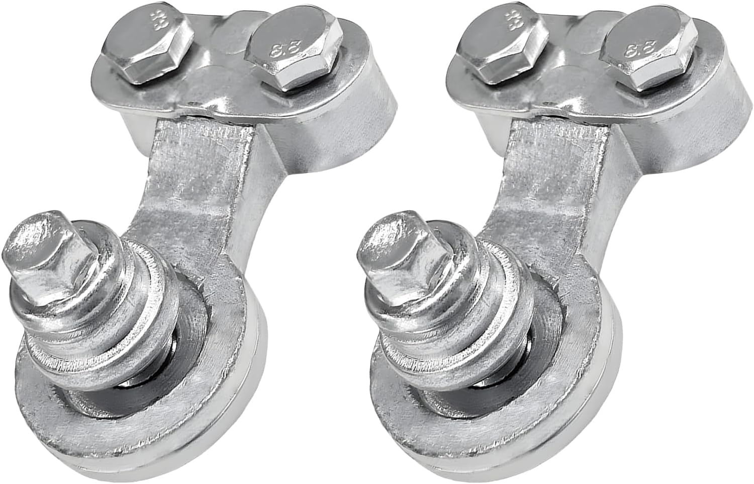 Sun Walker 2 PCS 3/8"-16 Lead Side Post Battery Terminal Connectors, Rustproof Auto Side Post Cable Ends Connector, Heavy Duty Battery Terminal Adapter for Car Truck Boat