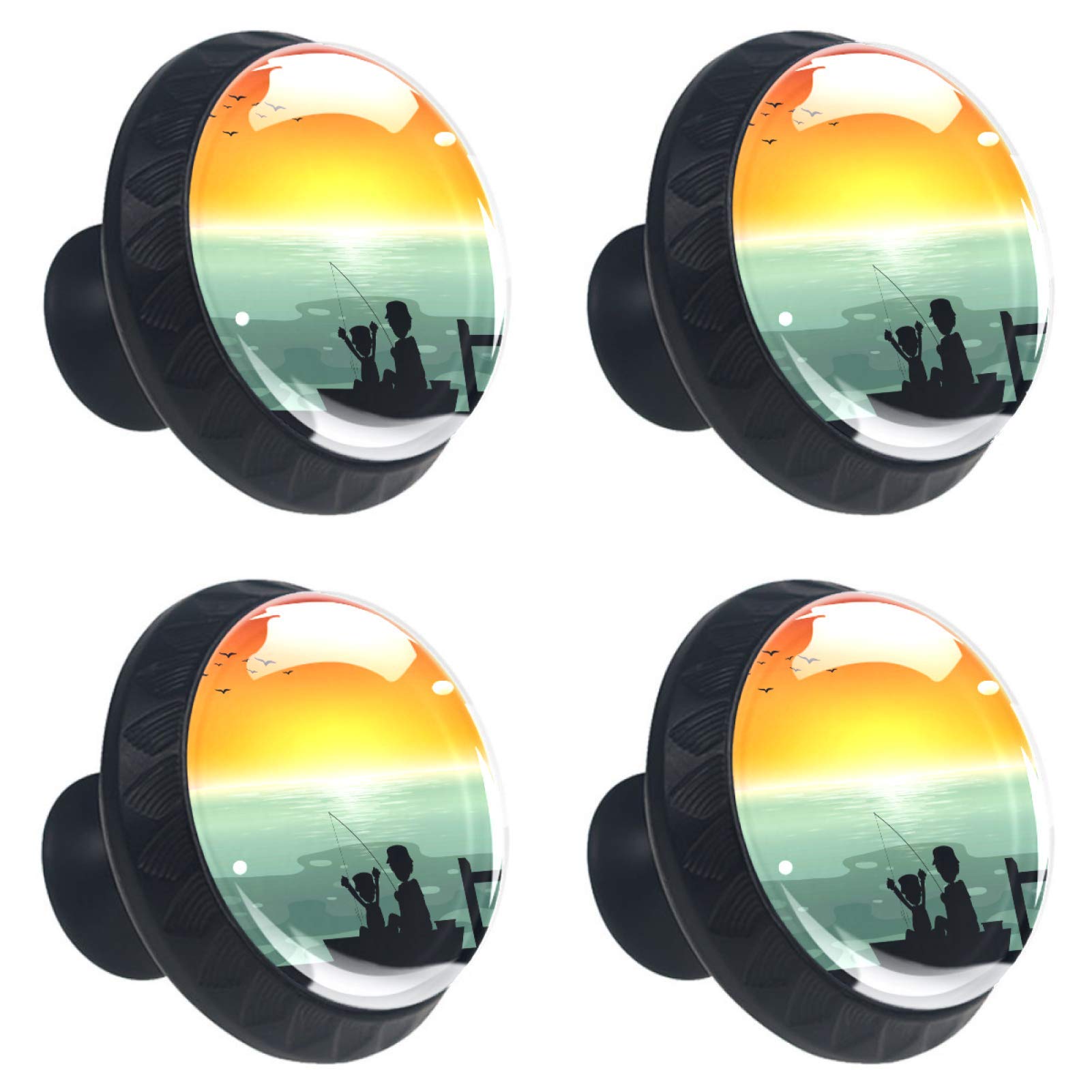 Boutons de tiroir en verre multicolores pour remplacer les poignées cassées