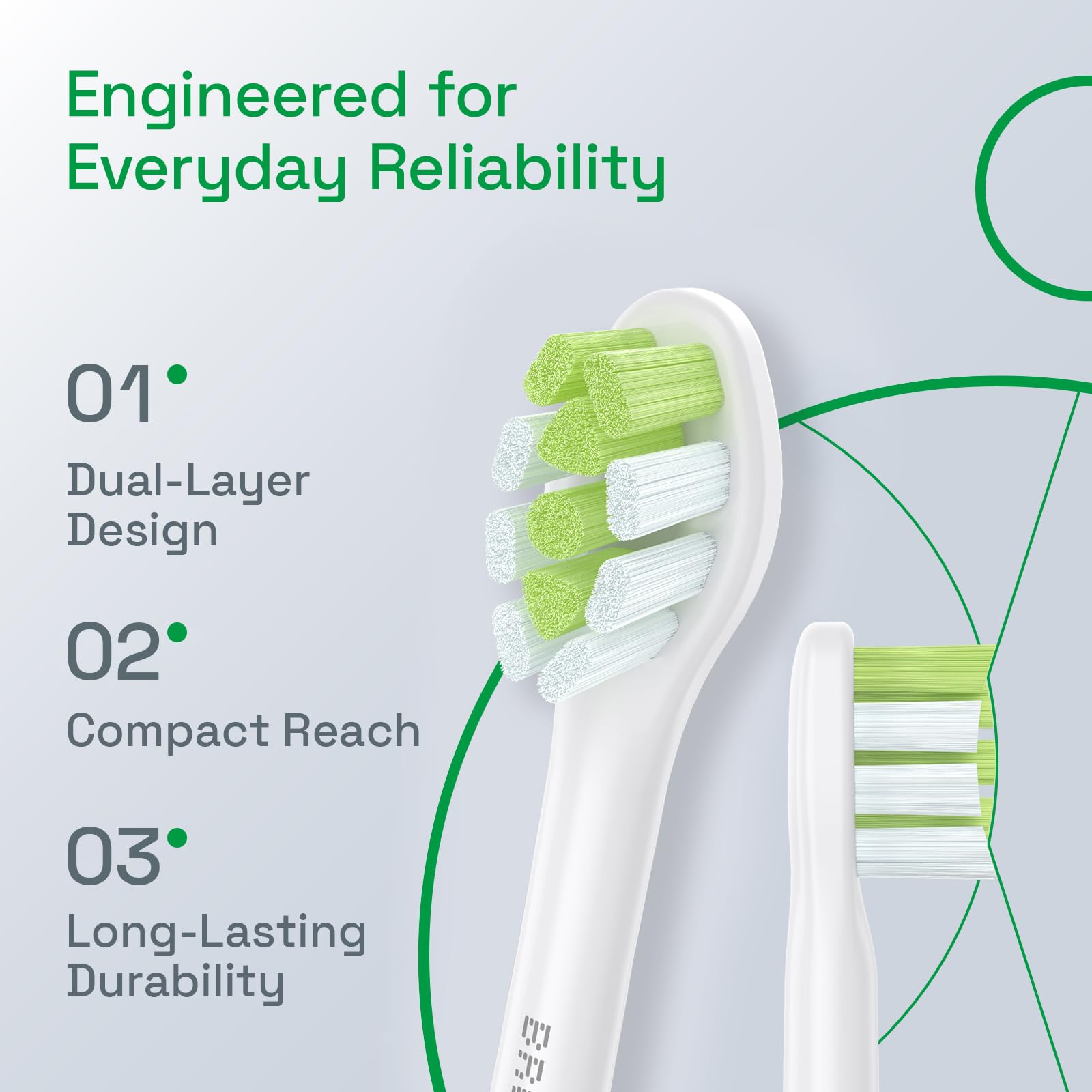 Brushmo Cabeza 6073 compatibles con Philips Sonicare Cabezales W2 Optimal White Electrica de Cepillo de Dientes , Mini Blanco, 8 pack