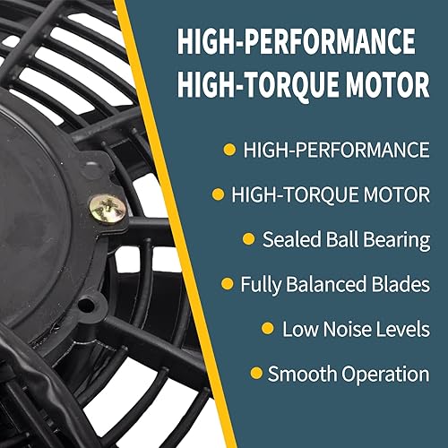 Vista 14 de Juego de 2 radiadores eléctricos de 12 V 80 W, ventilador delgado universal de 7 pulgadas, color negro, 12 V, 80 W