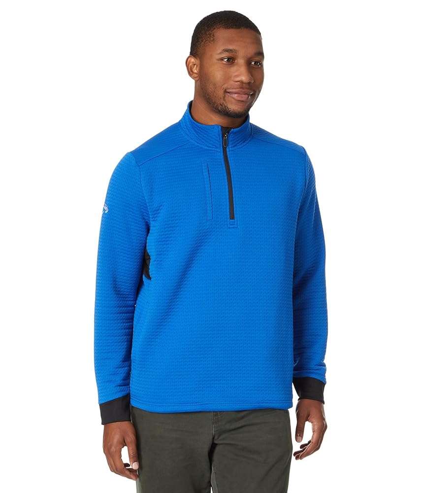 Callaway Midweight Textured 1/4 Zip Pullover Lapis Blue MD