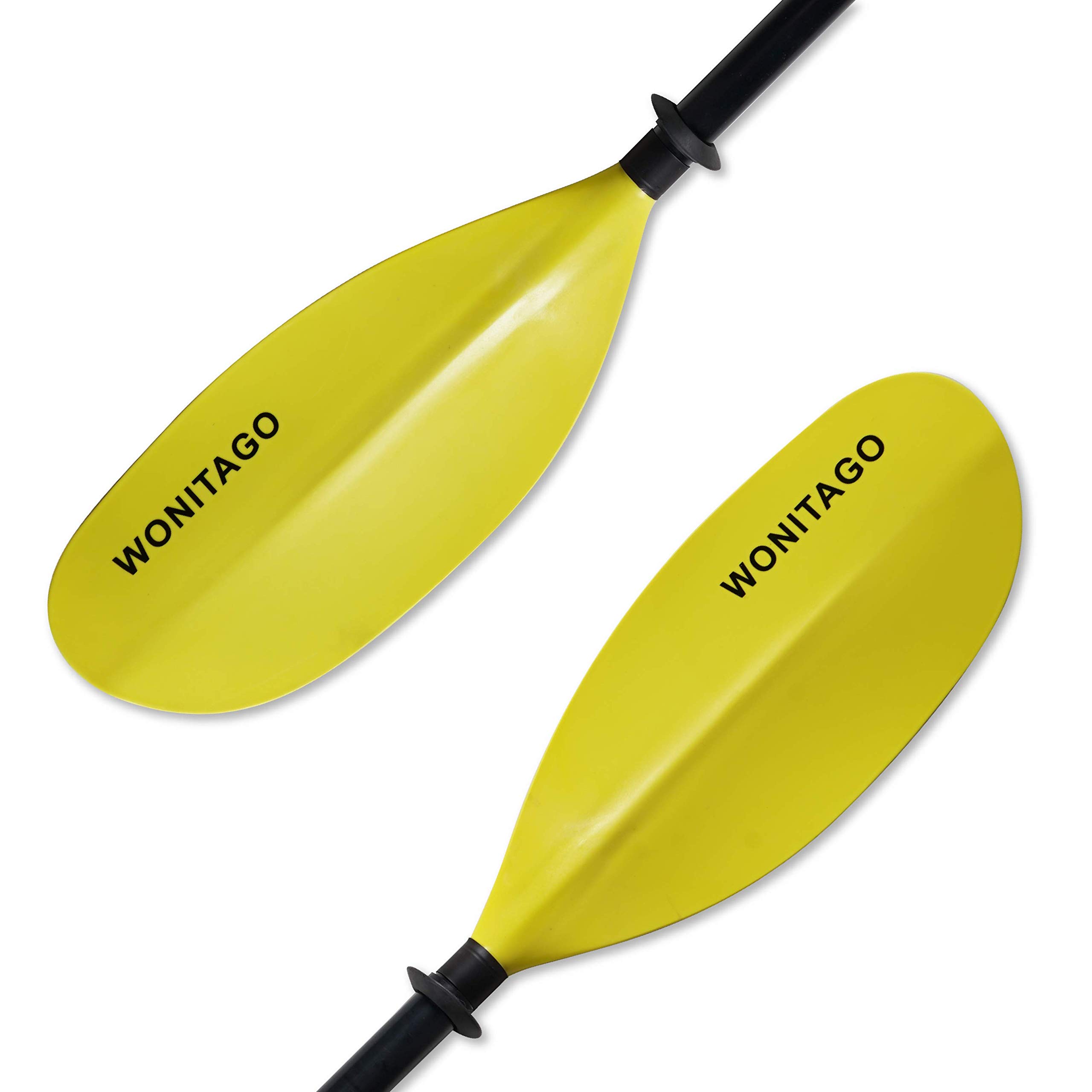 WONITAGO Kayak Paddles with Alloy Shaft and PP Blade, Floating Kayaking Oars, Adjustable 230-250 cm/90-98 Inches, 210-230 cm/82-90 Inches