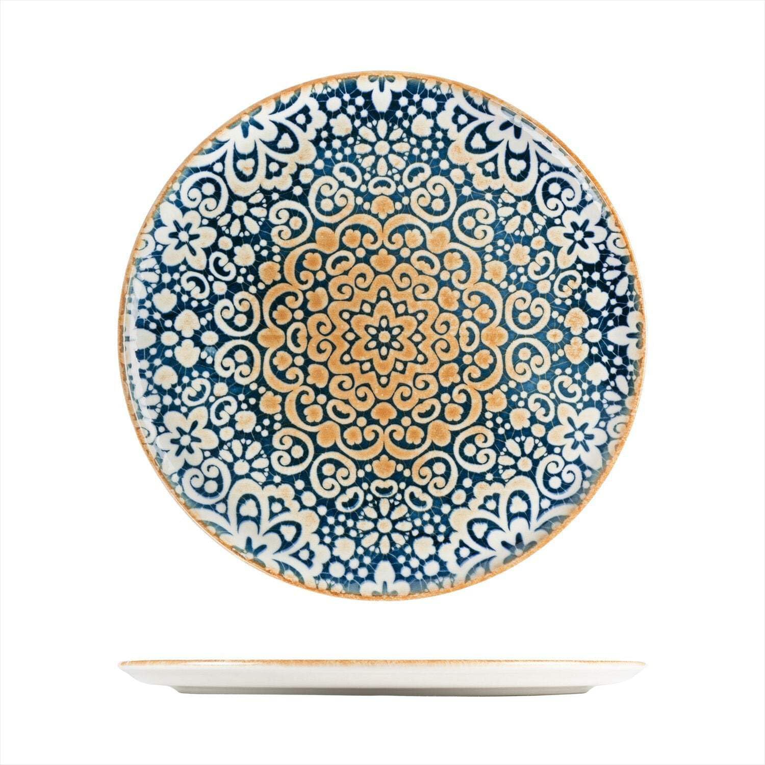 Bonna Assiette à Pizza - Alhambra - Porcelaine - 32 cm - lot de 2