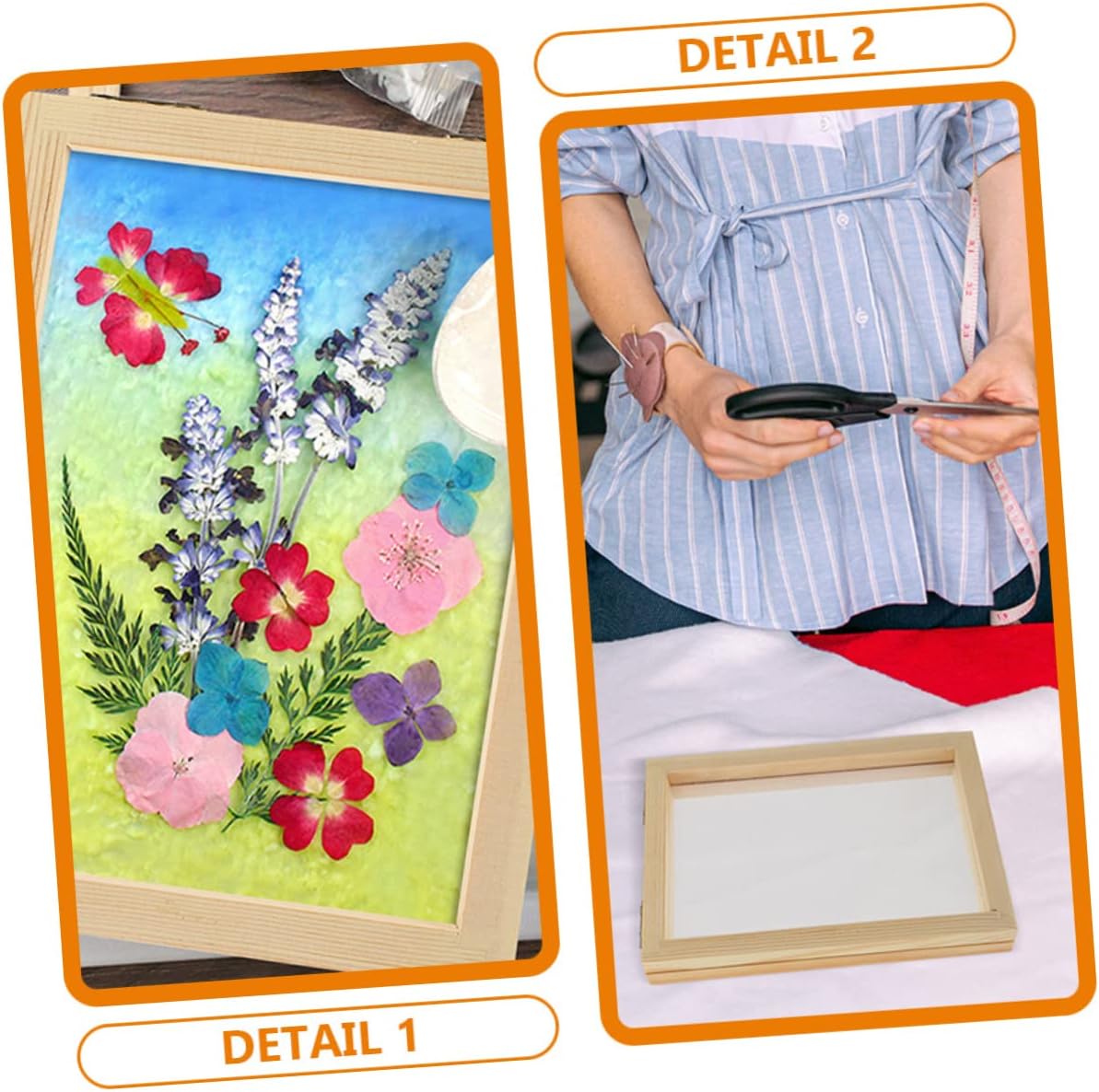 SHINEOFI DIY Wooden Paper Craft Frame Kit 4Pcs Paper Making Mold for Boys and Girls for Arts and Crafts Projects