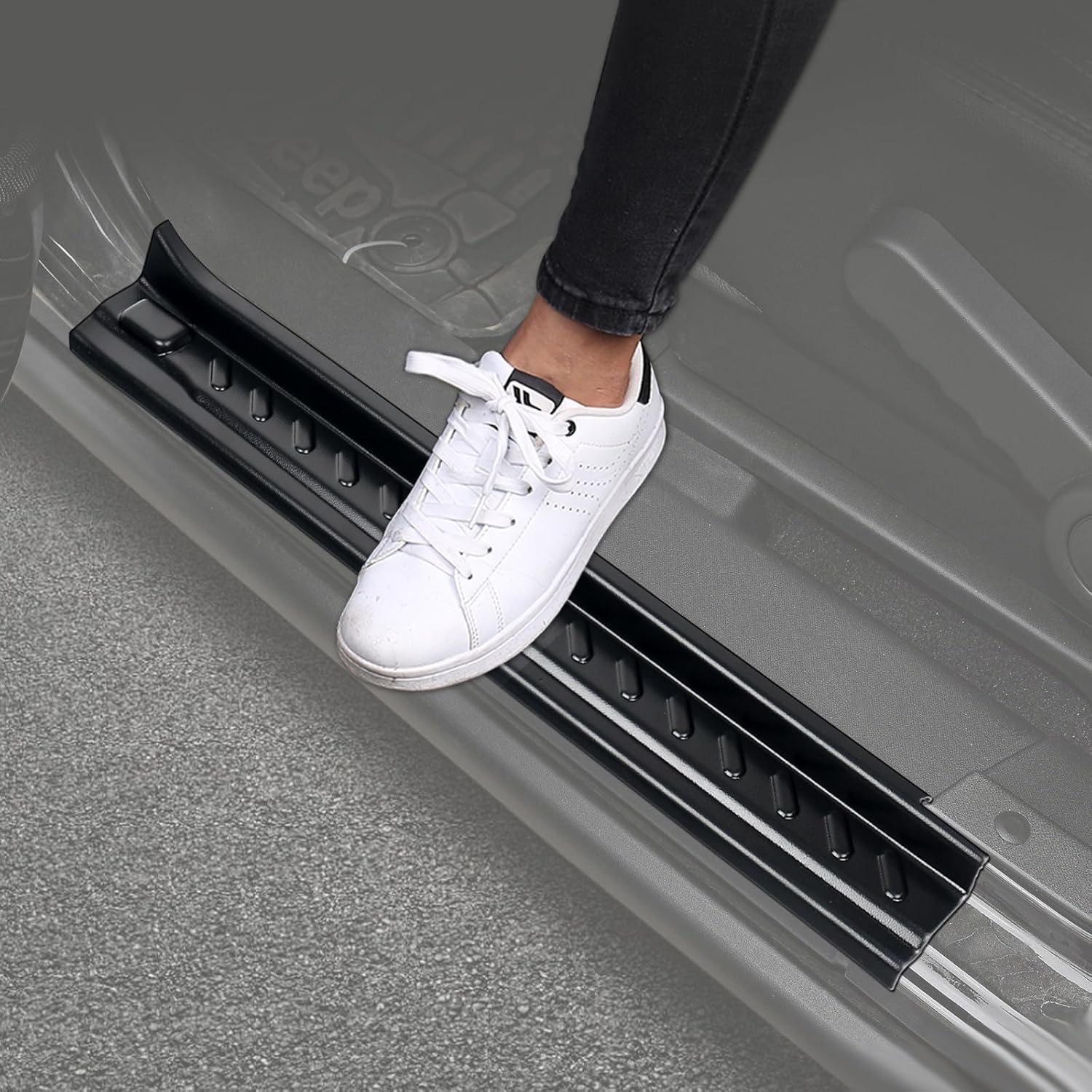 ABS Material Door Sill Protector for for Jeep Wrangler 2011-2017 Accessorie Door Sill Guard Decorative