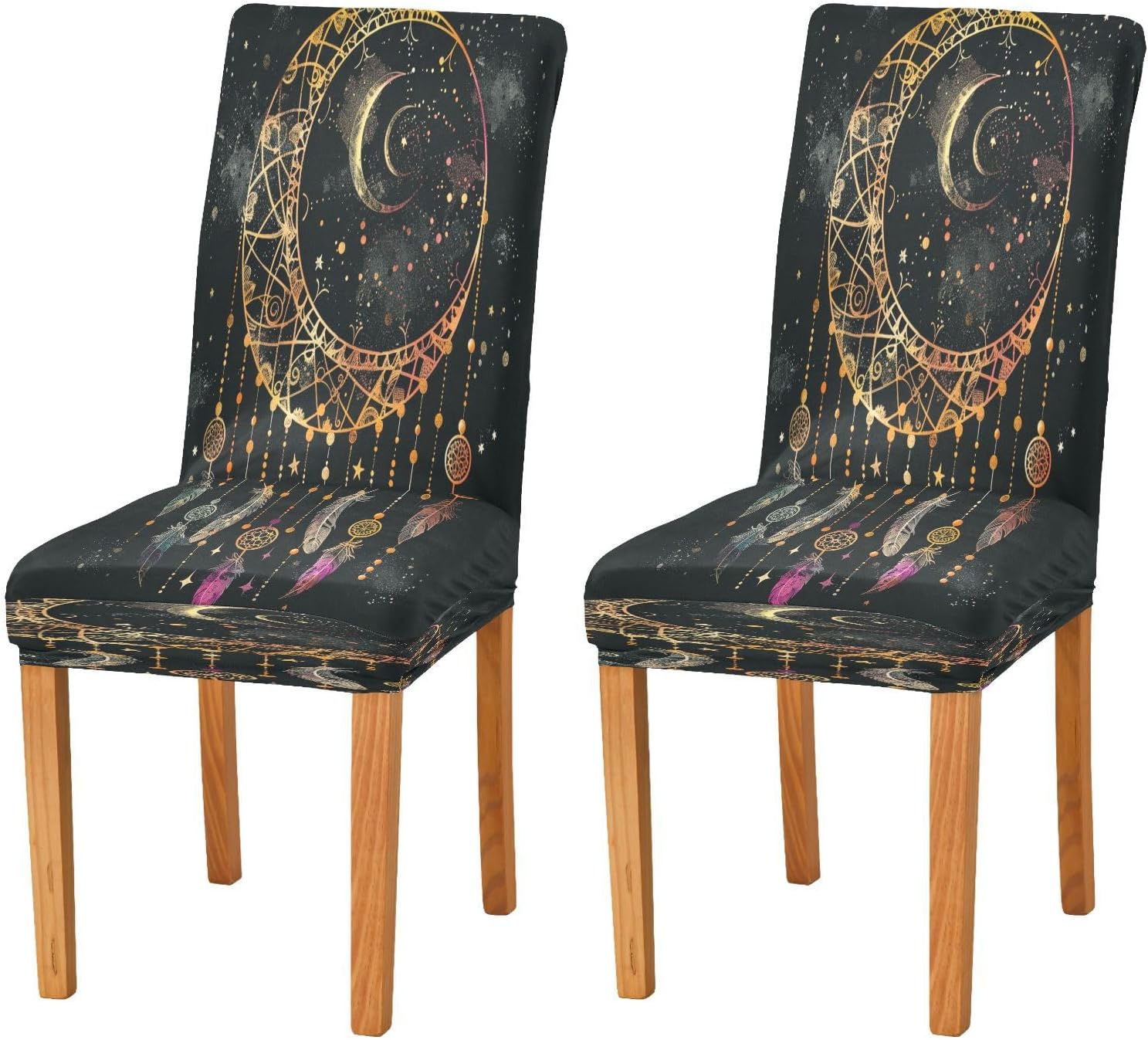 ALAZA Chair Covers for Dining Room, Starfish on The Beach Water Stretch Chair Cover Sets Chair Protector Removable Washable for Ktichen Restaurant Hotel