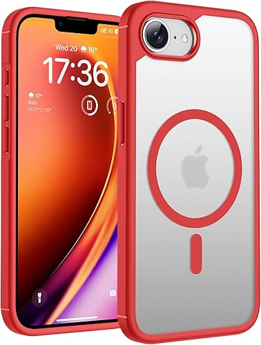 Miniatura 164 de TOCOL Funda magnética para iPhone 15, protección completa mejorada de la cámara, compatible con Magsafe, protección contra caídas, translúcida mate,