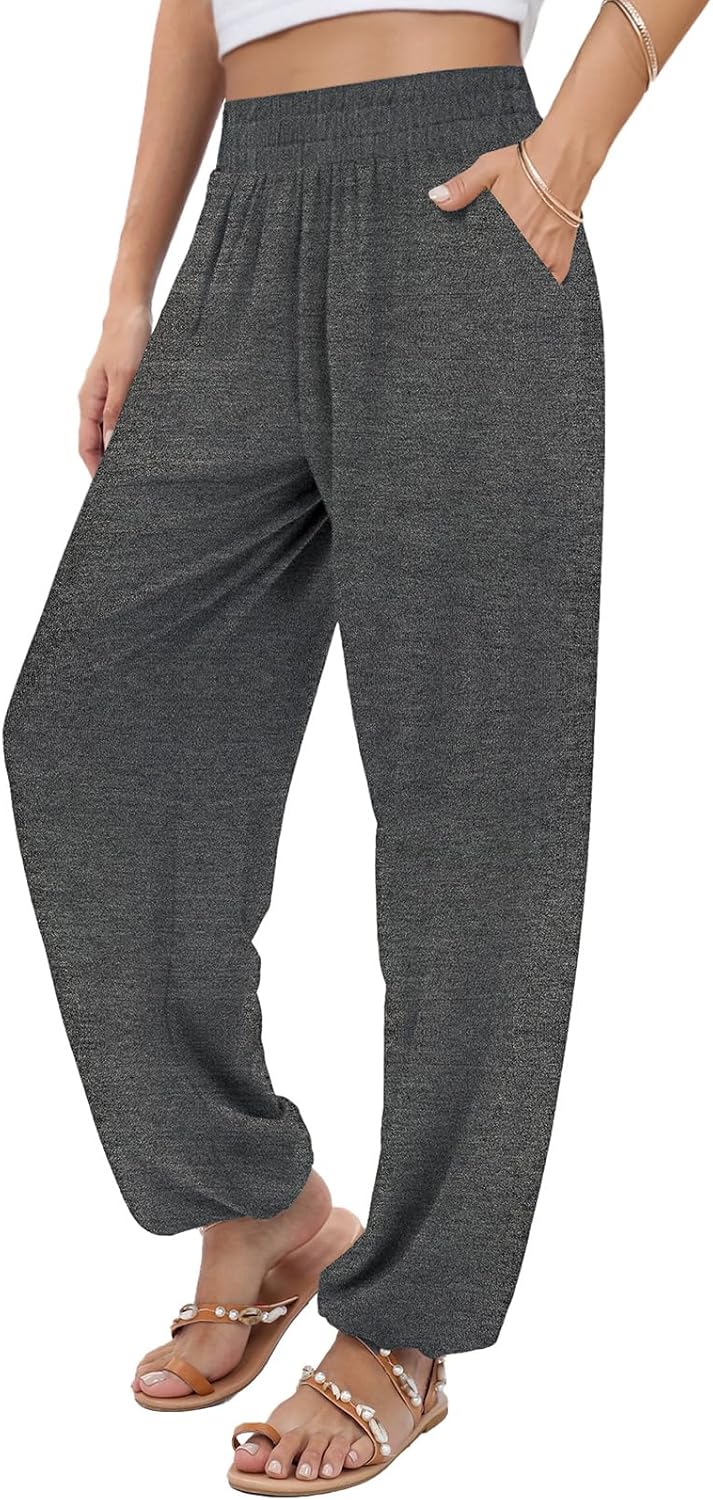 QIANXIZHAN Women's Joggers Sweatpants Pants, Lounge Workout Yoga Boho Clothes with Pockets