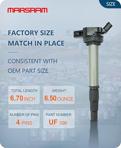 Vista 92 de Marsram Paquete de bobinas de encendido UF487 y doble bujía de iridio para Toyota Lexus 2005-2018 Camry Highlander Avalon Rav4 Sienna Venza RX350