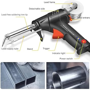 Laser Welding Machine, Handheld 3-in-1 Handheld Laser Welding Tool for Interior Industrial Laser Cutting & Welding with 4 Extra Volumes, Portable, Compact Tin Wire, Temperature Adjustable Rust Removal