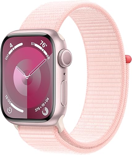 Miniatura 10 de Apple Watch Series 9 con GPS, caja de aluminio medianoche de 1.61 pulgadas (41mm) con correa deportiva medianoche, M/L (renovado) Caja de aluminio