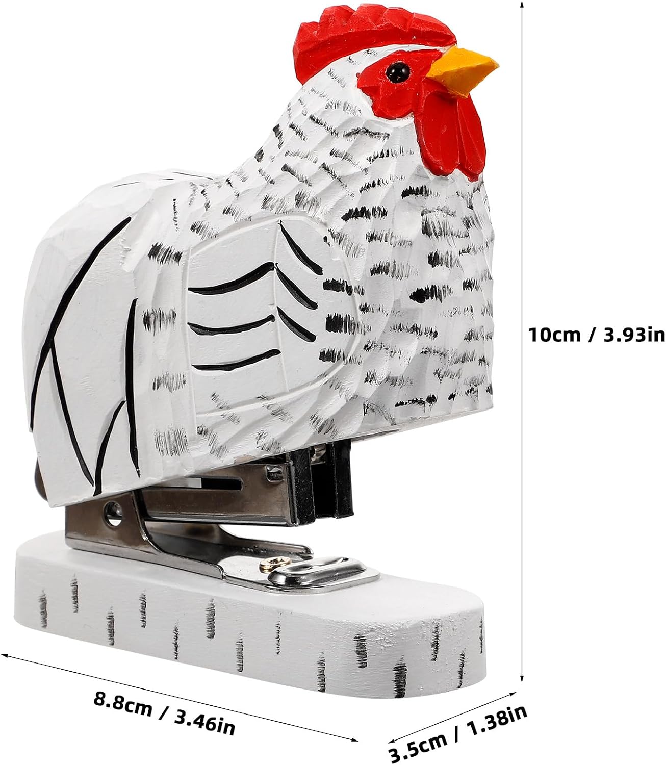 SEWACC Rooster Stapler Novelty Animal Stapler for Desk Reusable Paper Chicken Office Supplies Manual Desktop for Home School and Office Use 3.93 X 3.46 X 1.37 in image 2
