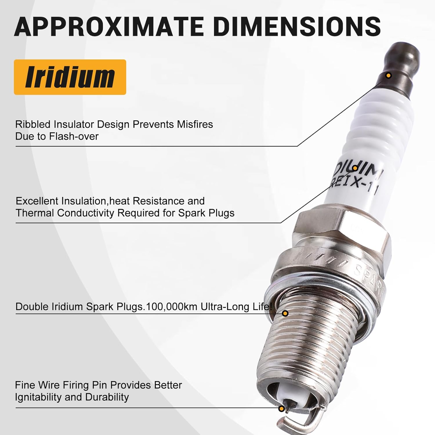 Pindex 8 Pack UF230 Ignition Coil & 4504 Double Iridium Spark Plug Compatible with Toyota Lexus 4Runner Tundra LandCruiser Sequoia GS430 GX470 LS430 LX470 SC430 4.3L 4.7L V8 Replaces#C1173 UF493