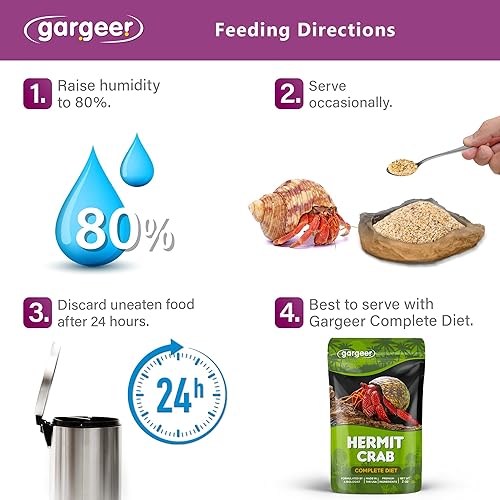 Miniatura 3 de Fruta de cangrejo ermitaño y frutos secos. Ingredientes deliciosos sin OMG, para satisfacer todas las necesidades nutricionales. Comida granular