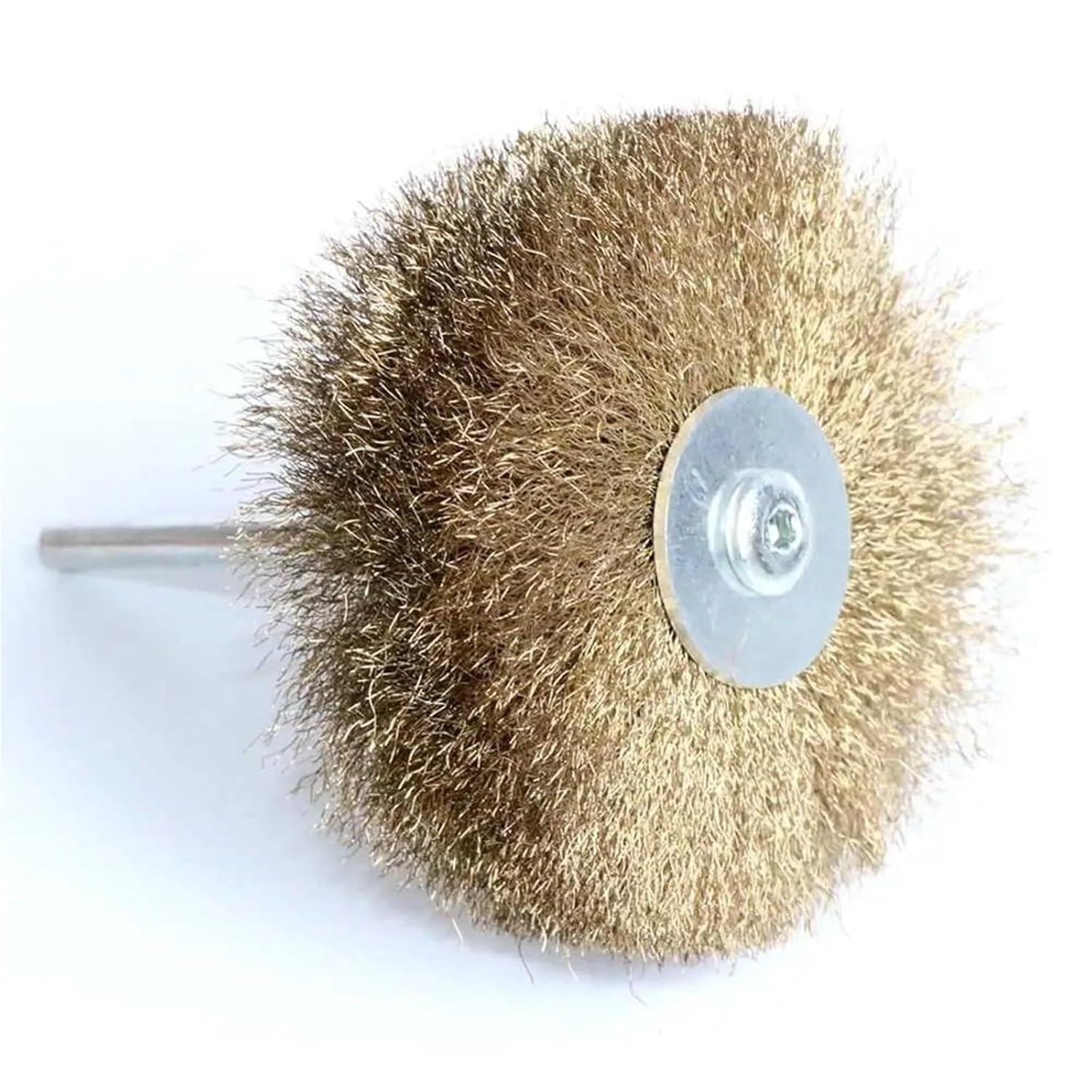 1Pc 80mm Stainless Steel Wire Abrasive Brush Brass Wire Wheel Polishing Grinding Brush for Wood Metal 1/4" Shank Drill Rotary to(Steel fine Wire)