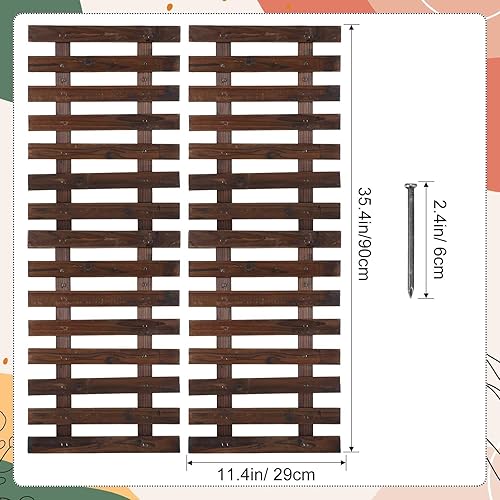 Miniatura 2 de Weysat 4 macetas de pared de madera para orquídeas colgantes para plantas de interior, soporte de pared, soporte para plantas, soporte para plantas