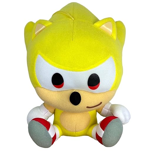 Great Eastern Entertainment Sonic The Hedgehog- SD Super Sonic Sitting Plush 7" H