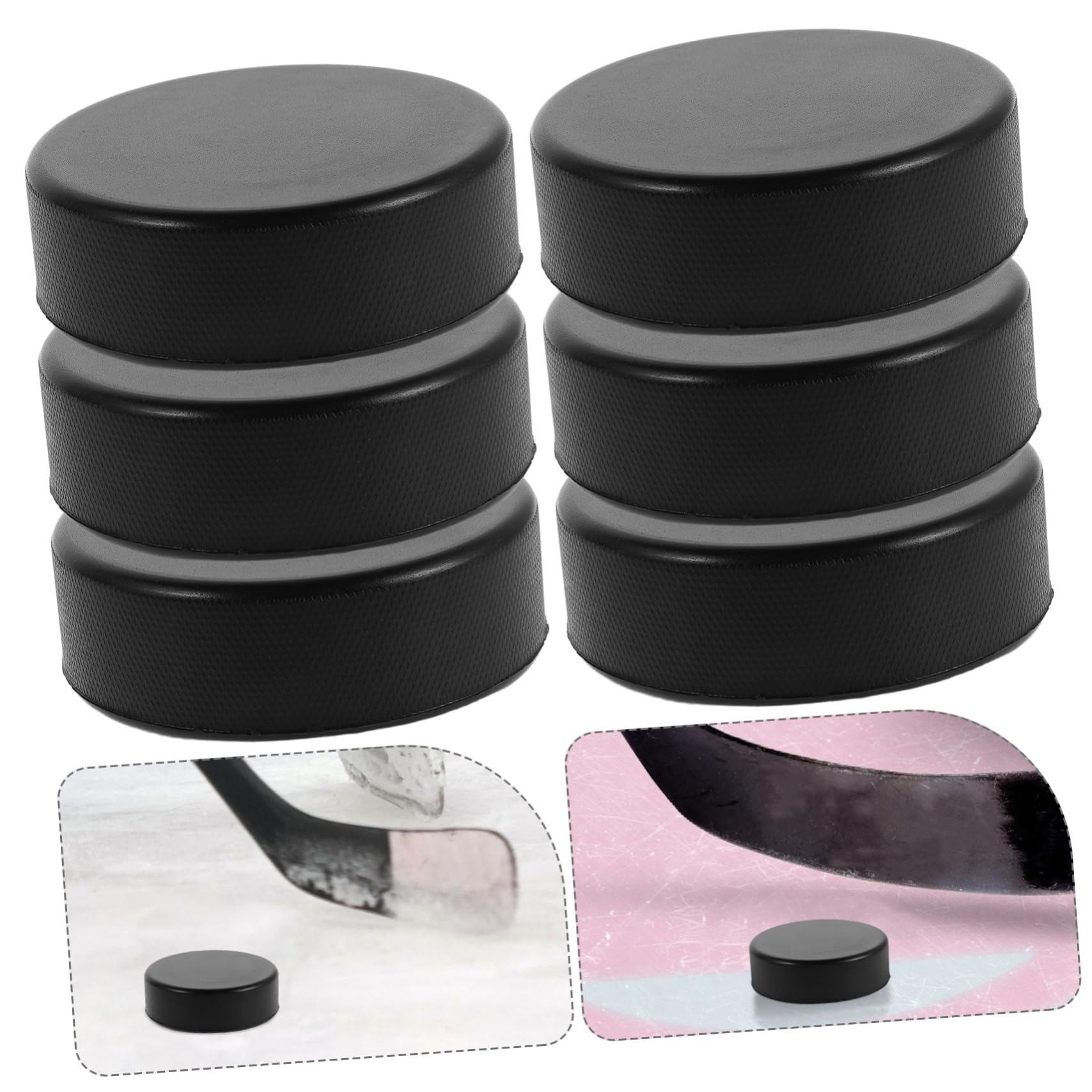 Yardwe Rondelles D’entraînement de Hockey 20 Pièces PU Noir