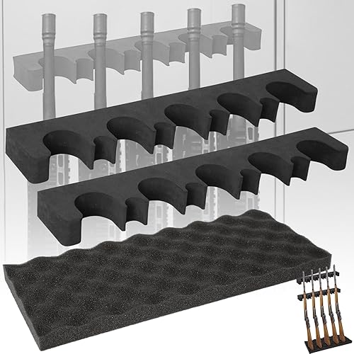 OCQOTAT Gun Rack for Gun Storage, Gun Safe Accessory for Shotguns, Gun Holder in Gun Cabinet, Shotgun Rest, Foam Material with Magnetic Strip and