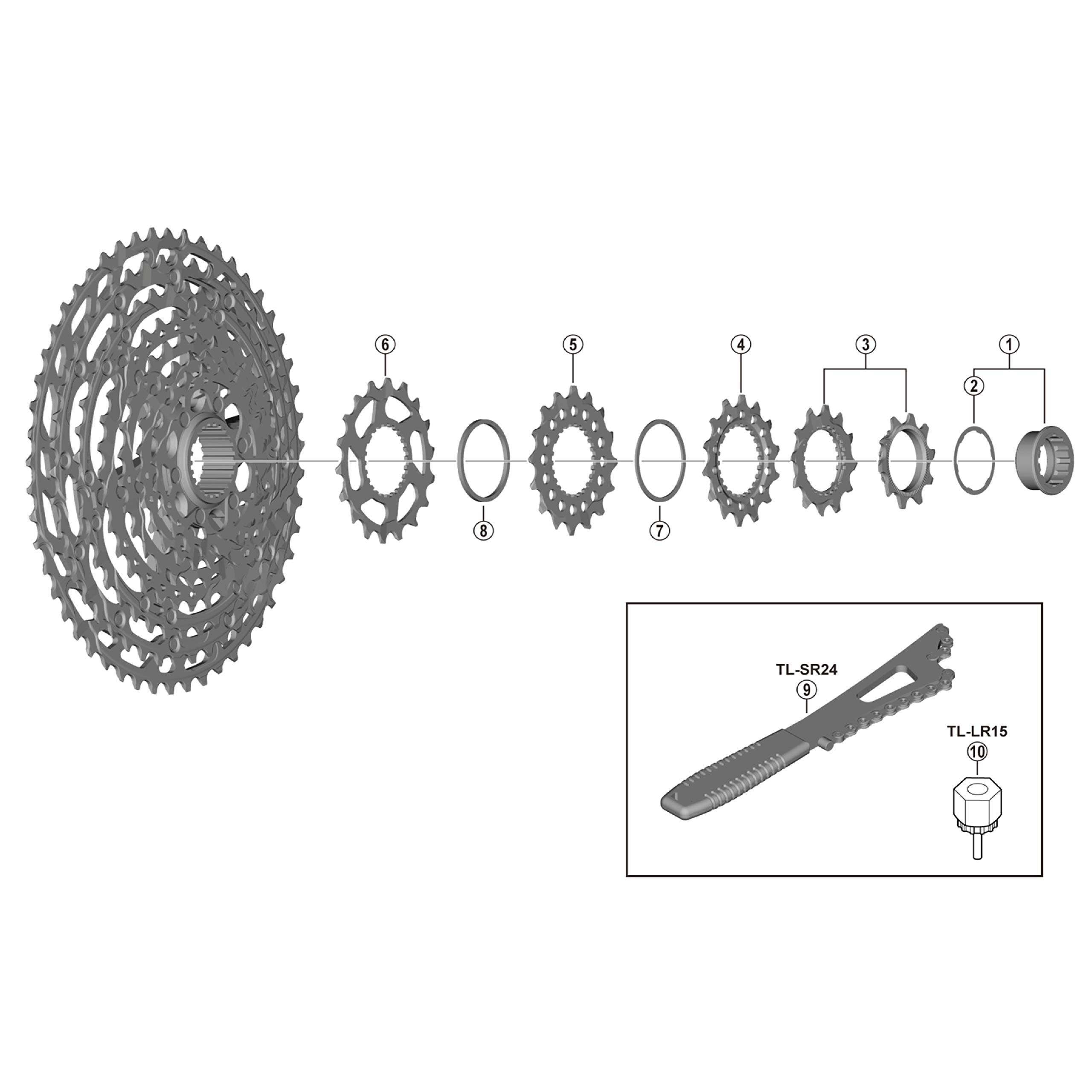 Image secondaire de SHIMANO Y0gy00300 CS-M7100 Entretoise A Unisexe, Argenté, Taille Unique