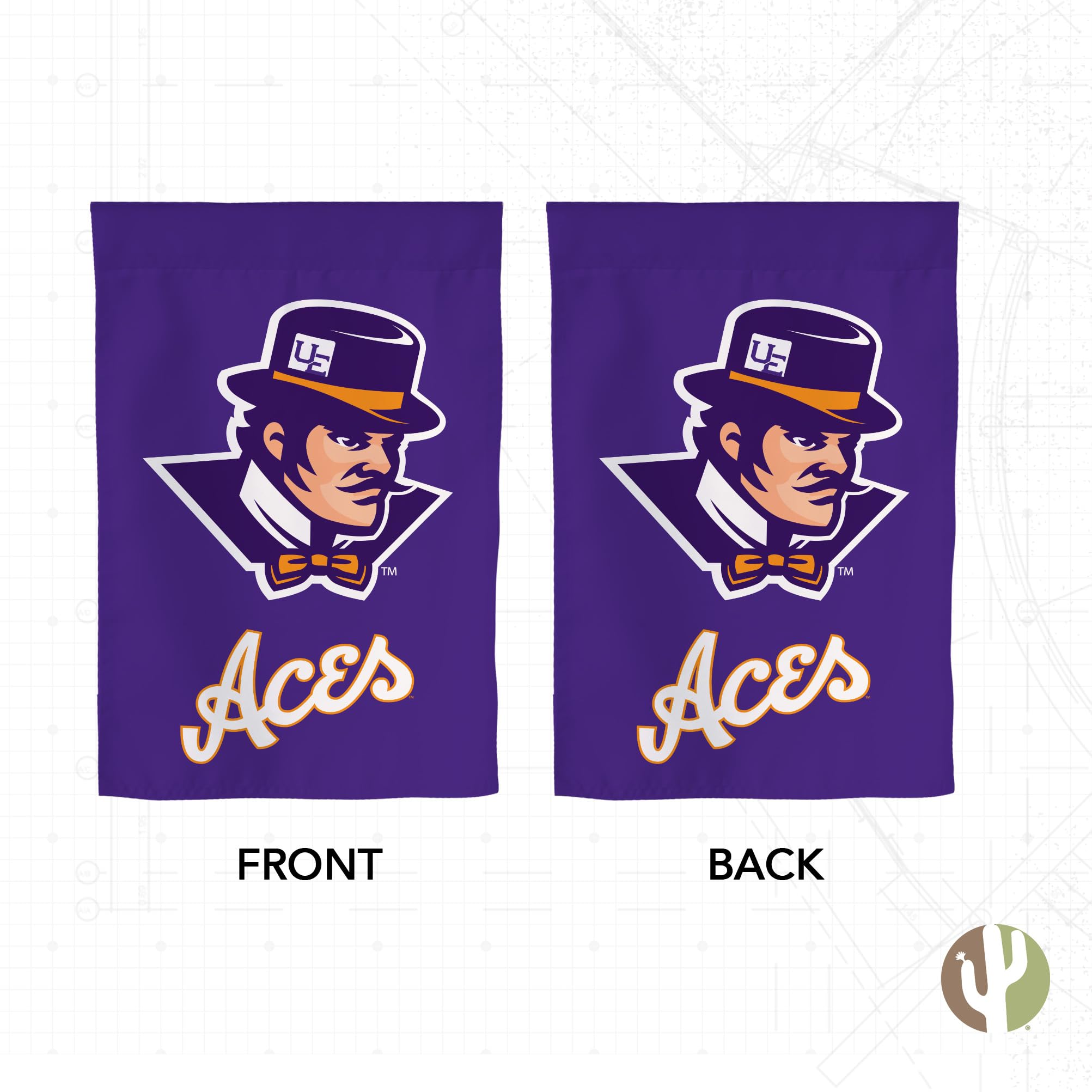 University Of Evansville Gartenflagge Lila – Doppelseitig, 100% Polyester, Design A