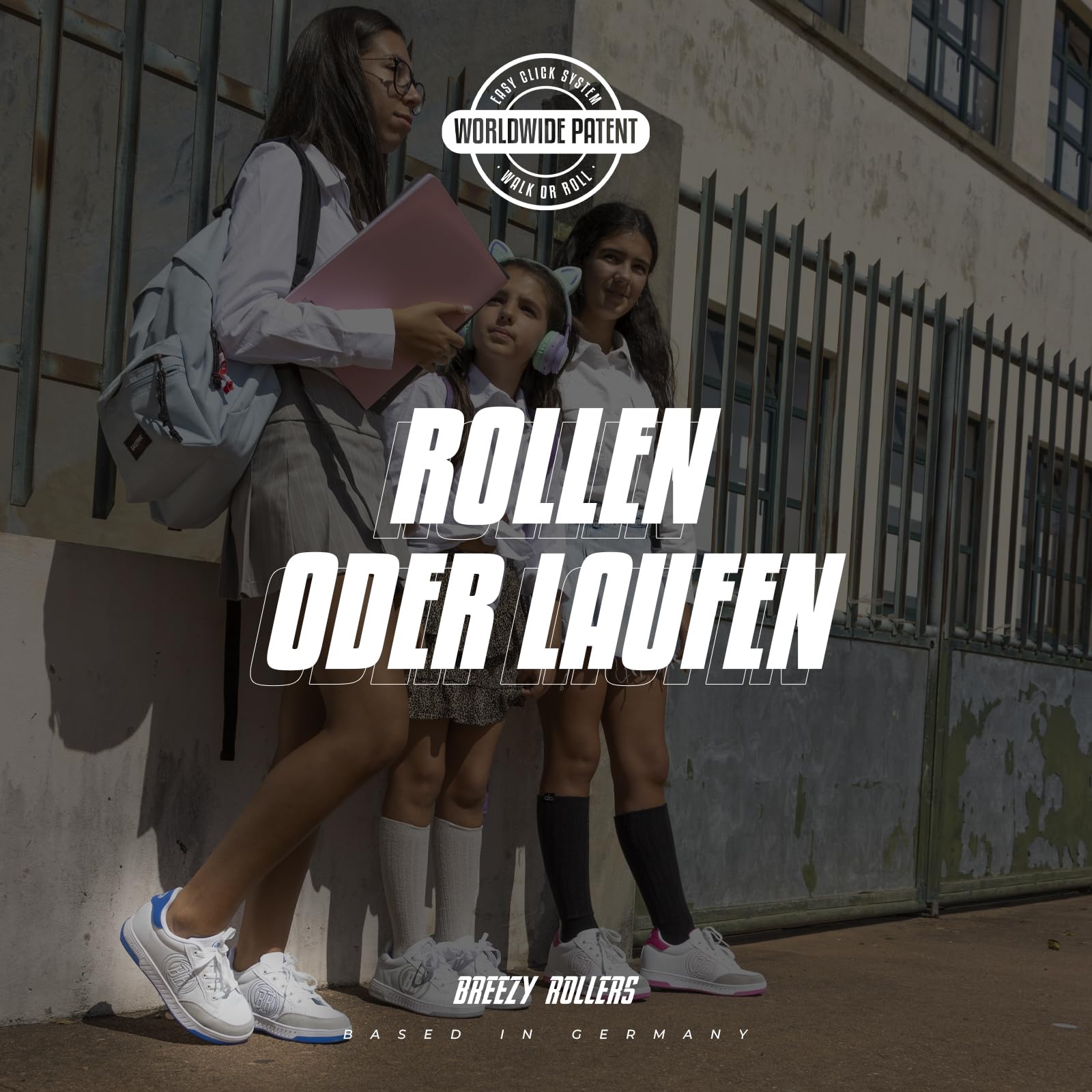 Breezy Rollers Chaussures à roulettes pour Enfants I Rollers-Sneakers pour Enfants I De Chaussures de Rue pour Enfants à Rollers en Quelques Secondes I Baskets à roulettes pour Filles et Garçons