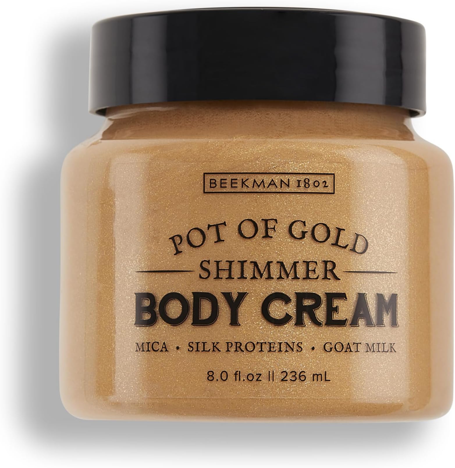 Whipped Body Cream - Pot of Gold - Goat Milk Body Butter, Daily Hydration for Dry Skin - Naturally Exfoliating Body Cream - Good for Sensitive Skin - Goat Milk Bodycare - 8 oz