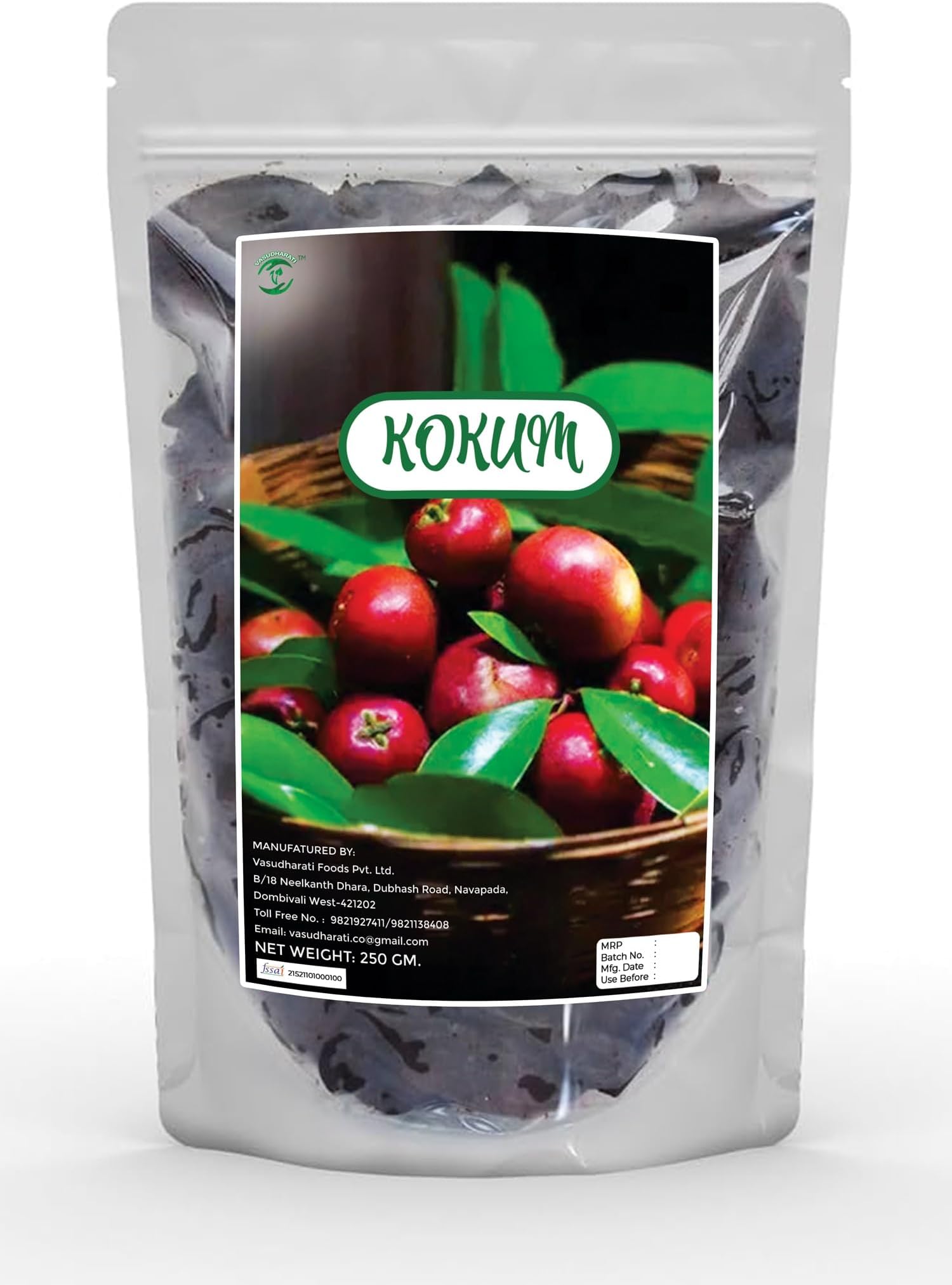 Vasudharati Foods Kokum | Garcinia Indica | Naturally Sun Dried from Sindhudurg